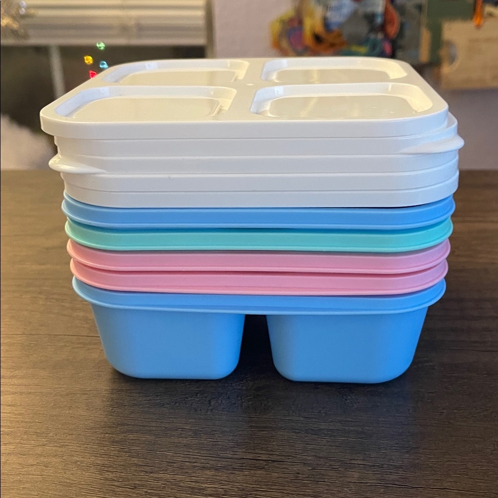 2/$10 Bento Container Set, Reusable Compartment Meal Prep Snack Containers - Picture 6 of 6